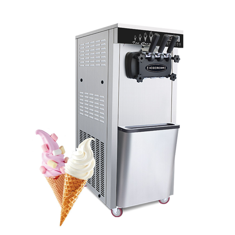 Automatic 3 Flavor Stainless Steel Structure Ice Cream Vending Machine Maker Commercial Soft Serve Ice Cream Machine