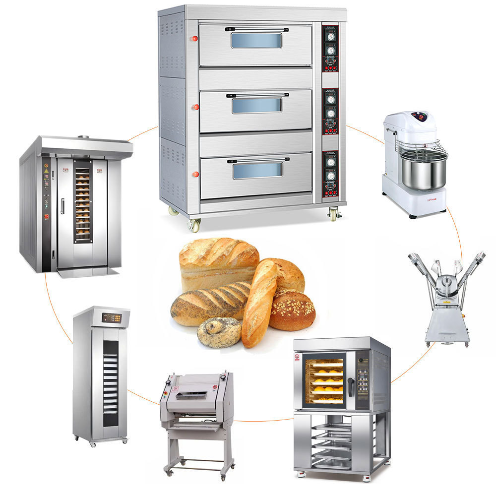 Automatic 3 deck bread oven gas oven baking tandoor oven mini pizza making machine