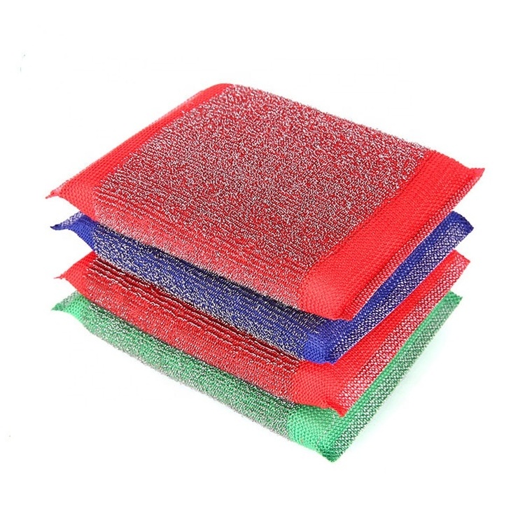 Super quality stainless steel 410 ss wire sponge/kitchen dish wash scrubbing sponge pads