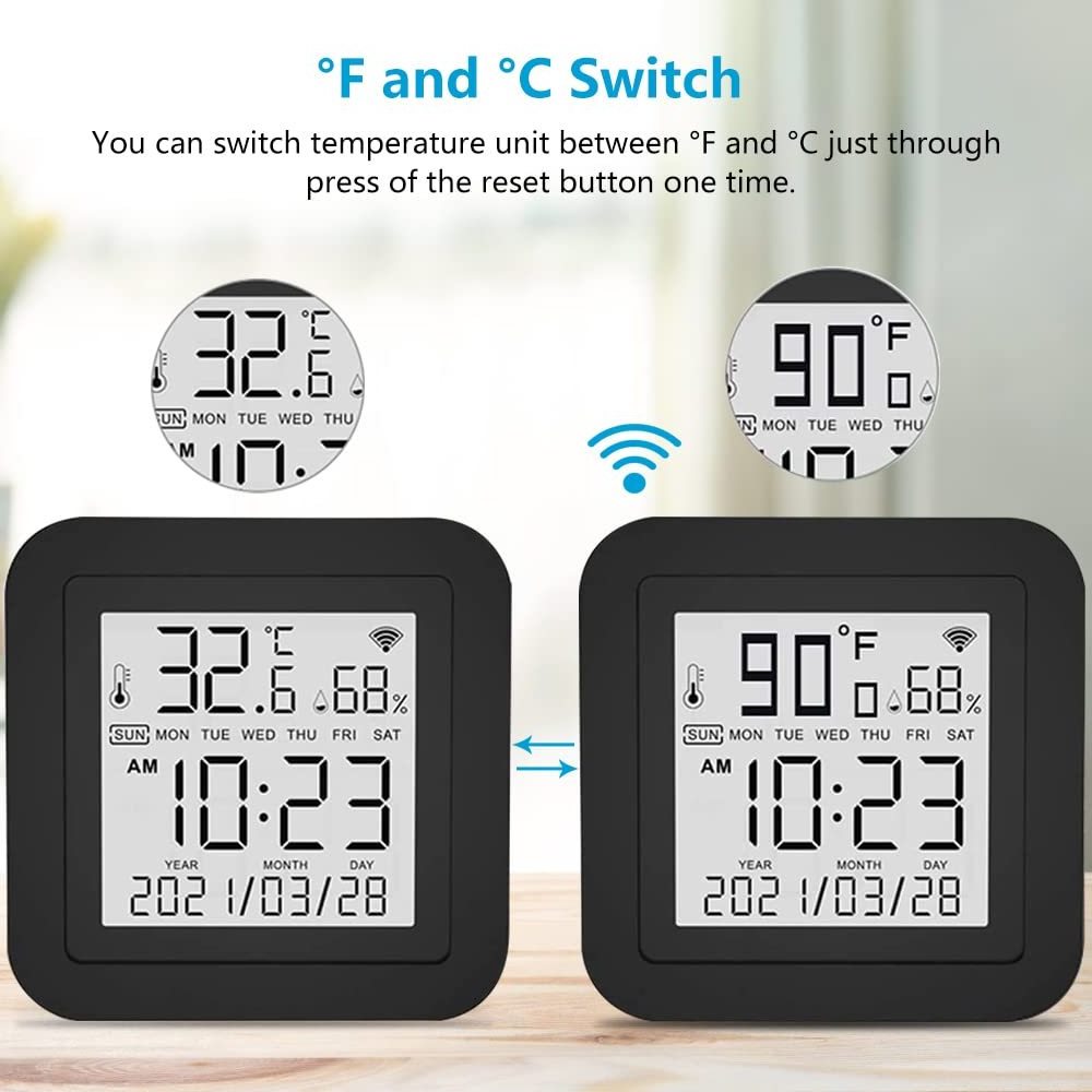 Smart WiFi IR Remote Control WiFi Temperature & Humidity Sensor, IR Controller Tuya Indoor Hygrometer Thermometer Sensor