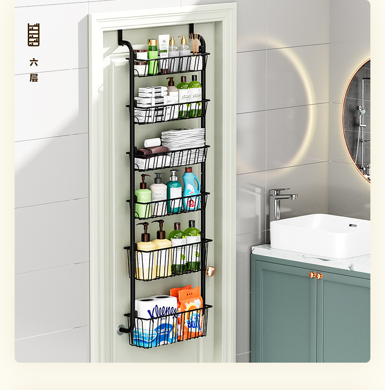 8-Tier Pantry Door Organizer Spice Rack Metal Hanging Wall Mounted Kitchen Storage Over the Door Pantry Organizer