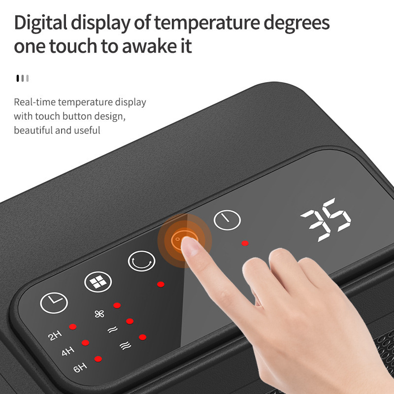 Desktop Mini PTC Heater with remote control touch screen Home Quick heat silent heater