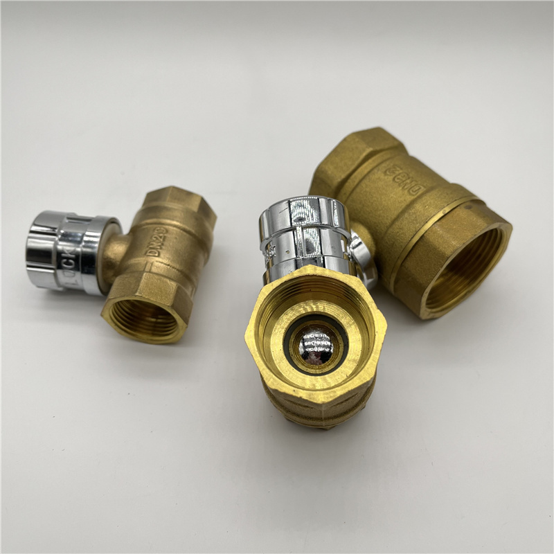 High Quality Brass Magnetic Water Meter Lockable Ball Valve For Water Supply