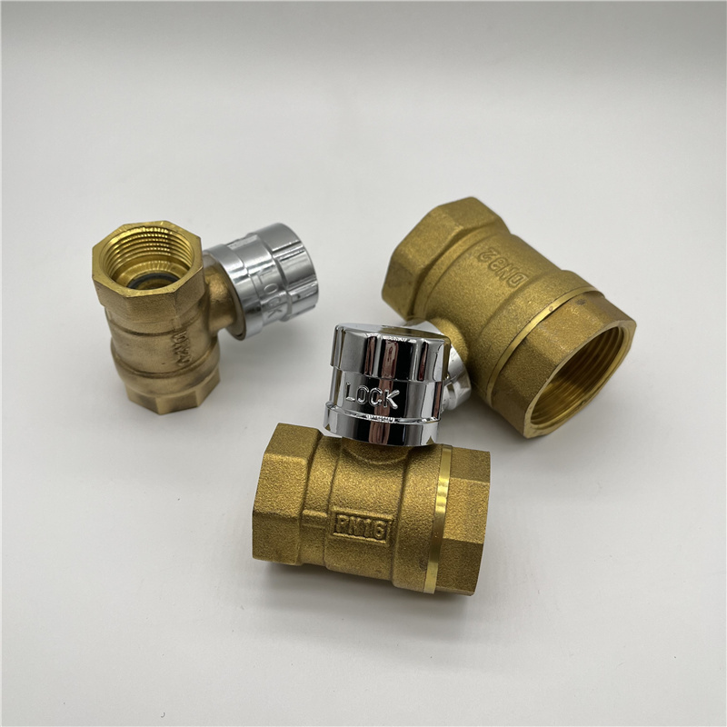 High Quality Brass Magnetic Water Meter Lockable Ball Valve For Water Supply