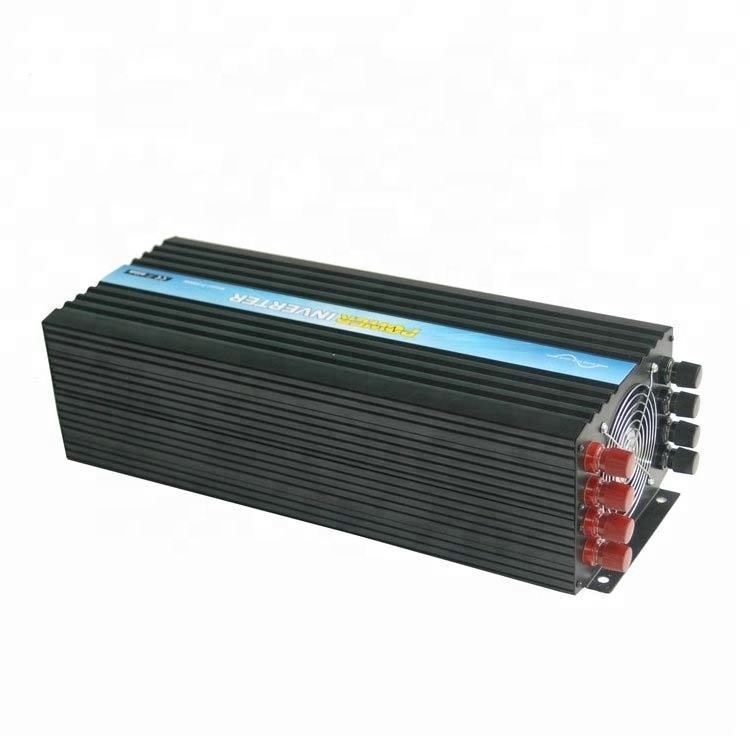 Trade Assurance 24volt 220volt dc to ac high frequency pure sine wave power Inverter 6000 watt inversor for Car RV black