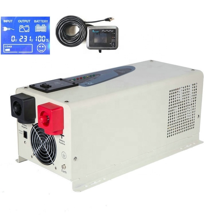 1000w 1500w 2000w 3000w 4000w 5000w 6000w 24 volt 220 volt  solar invertor power inverter with battery charger