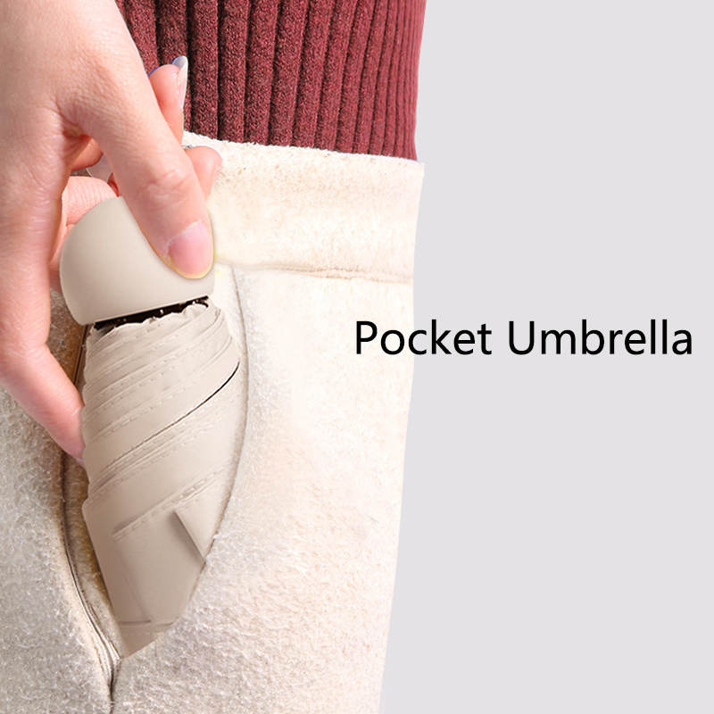 Mini Capsule Light Sunny Rainy Umbrella Women Anti-UV Sunshade Pocket Sunscreen Umbrella Portable Paraguas