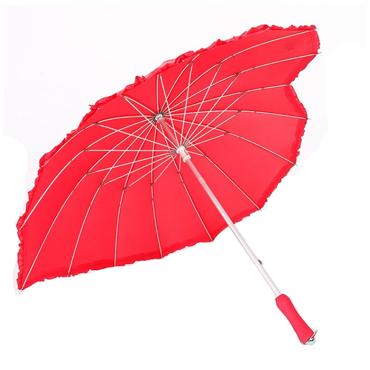 16K Golf Heart Umbrella Romantic Wedding Props Umbrellas For Women