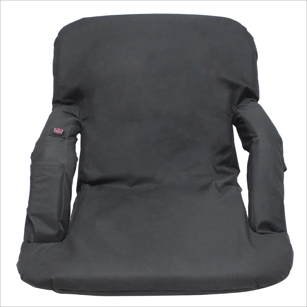 Foldable Outdoor Sport Stadium Heated Chair with 6 Reclining Positions Polyester Seat Cushion Knitted Technics for Home Use