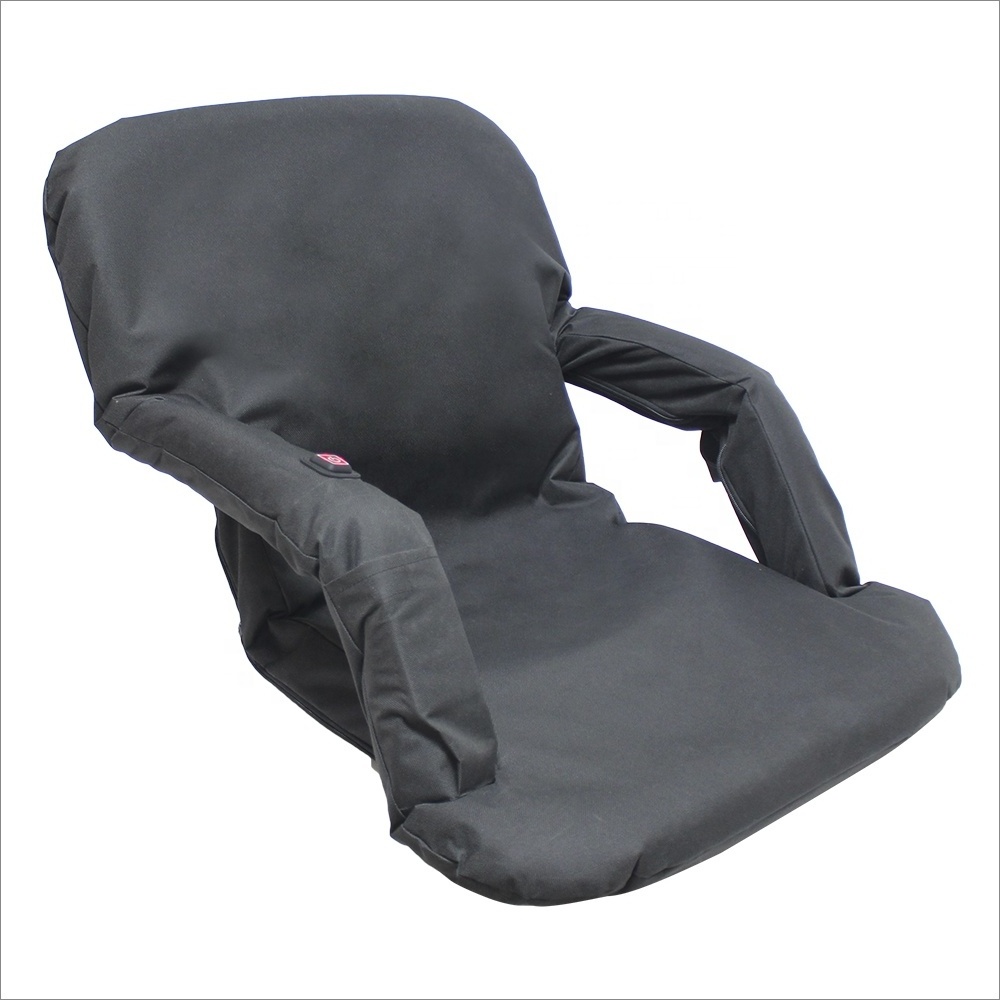 Foldable Outdoor Sport Stadium Heated Chair with 6 Reclining Positions Polyester Seat Cushion Knitted Technics for Home Use