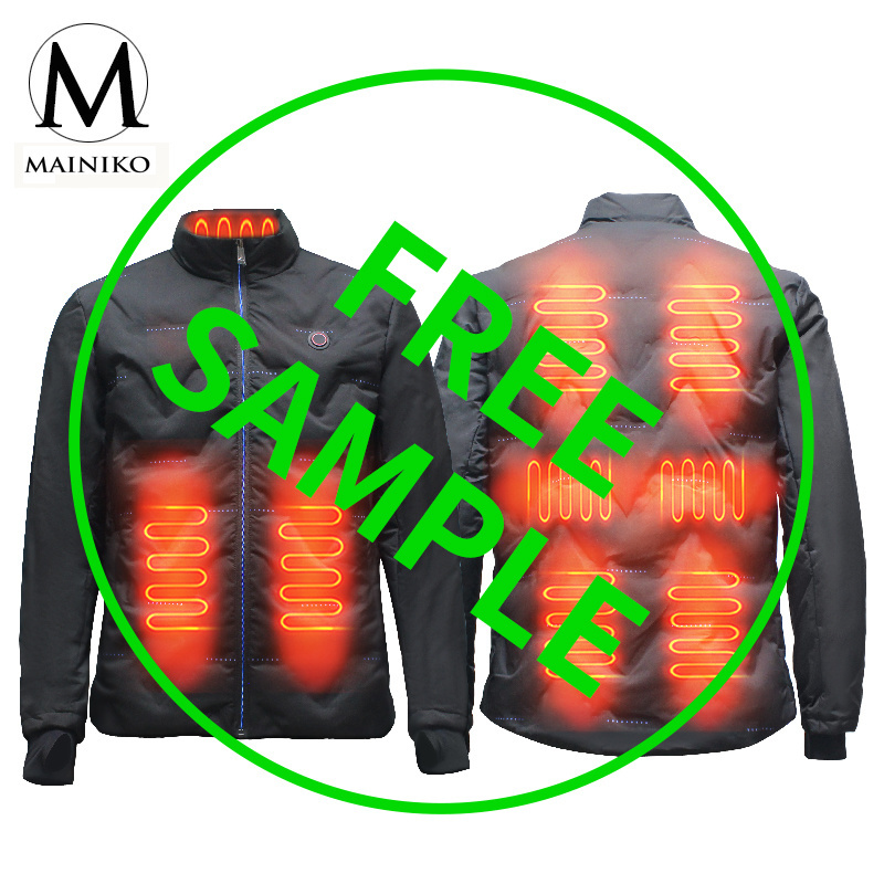 Custom 15-Zone Heated Jacket with USB Battery Pack Softshell Waterproof Thermal Puffer down Coat Unisex Men's Heating Jacket