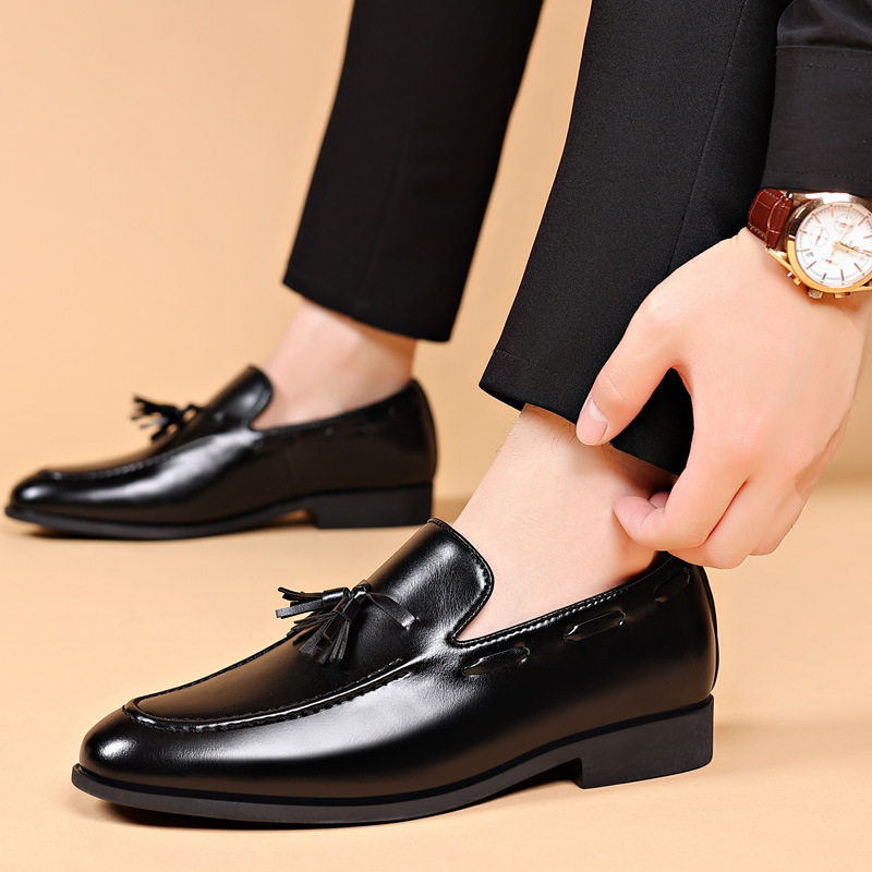 Men's Classical Dress Shoes Business Oxfords Style Leather Single Shoes Made In China Wedding Party Shoes