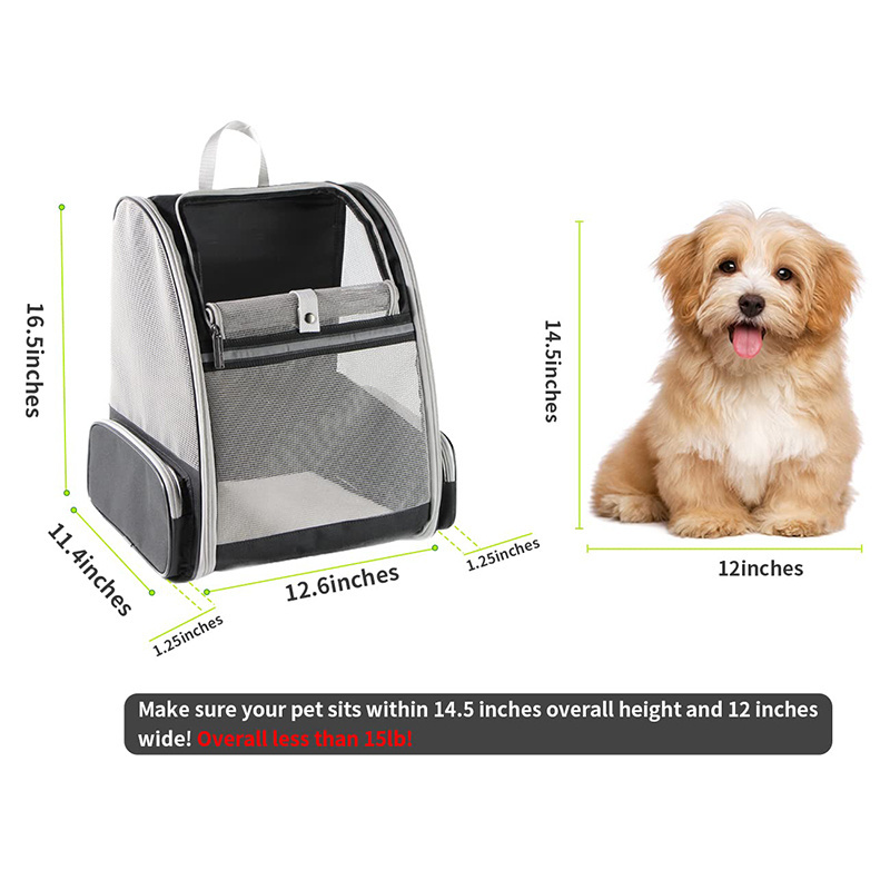 OEM Travel Portable Pet capacity Airline Approved fashion Travel mesh puppy cat carrier backpack Outdoor pet carrier bag