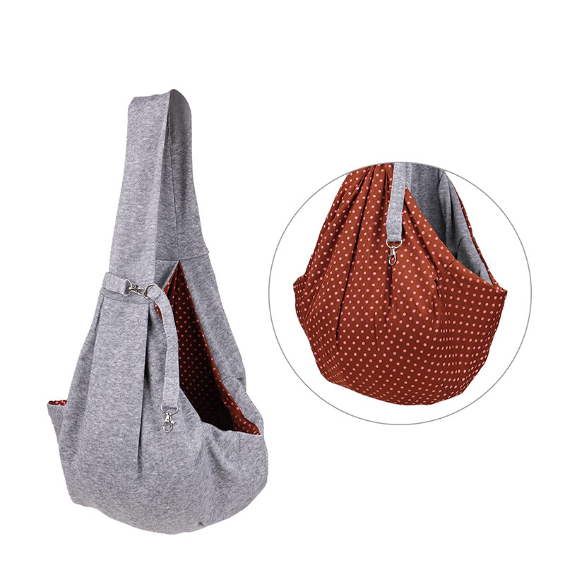 Small Dog Cat Sling Carrier Hands Free Reversible Pet Carriers Bag Pet Carrier Shoulder Crossbody Pet Slings Suitable for Puppy