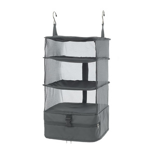 Travel Luggage Organizer Portable Hanging Travel Shelves Bag Closet Organizer Collapsible Closet Shelves foldable travel bag