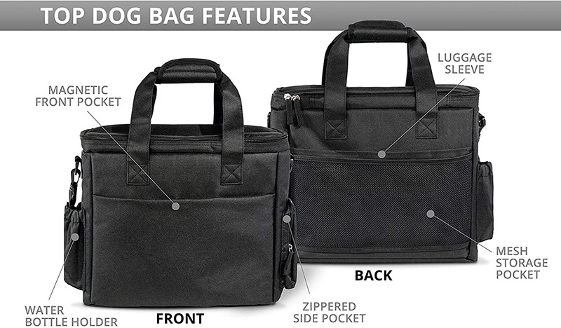 Dog Travel Bag for Supplies Travel Pet Bowls Food Storage Airline Approved Dog Bags for Dog Travel Accessories