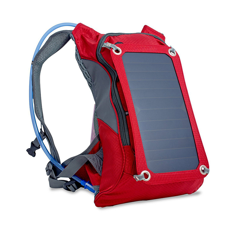 2L Hydration Pack Backpack  solar backpack with  Removable Solar Panel Charging