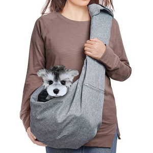 Medium Dog Sling Carrier Pet Purse with Adjustable Shoulder Strap and Zippered Pocket