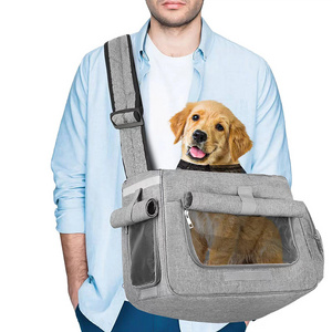 Travel Dog Sling Carrier  Bag Medium Dogs Small Dogs Large Cats Pet Carrier Sling with Breathable Windows