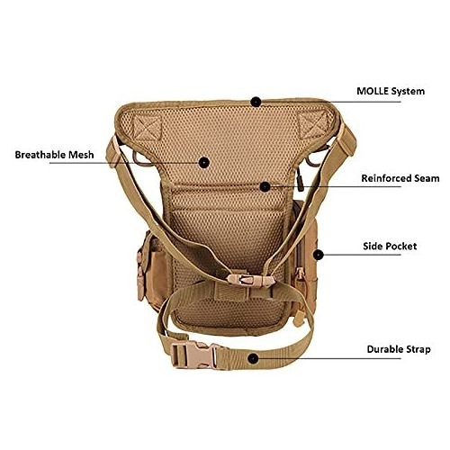 Travel Tool Bag Drop Leg Bag Waterproof Thigh Waist Packs Pouch for Traveling Hiking Cycling fanny pack waist bag