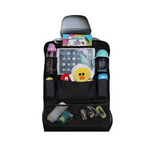 Car Organizer with Tablet Holder Car Seat Protector for Road Trips Car Storage and Organizers for Kids  with Tablet Holder