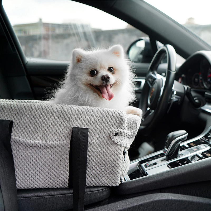 Dog Console Car Seat Dog Cat Booster Seat On Car Armrest Travel Car Carrier Bed for Cat and Small Dog Pet carrier Bag