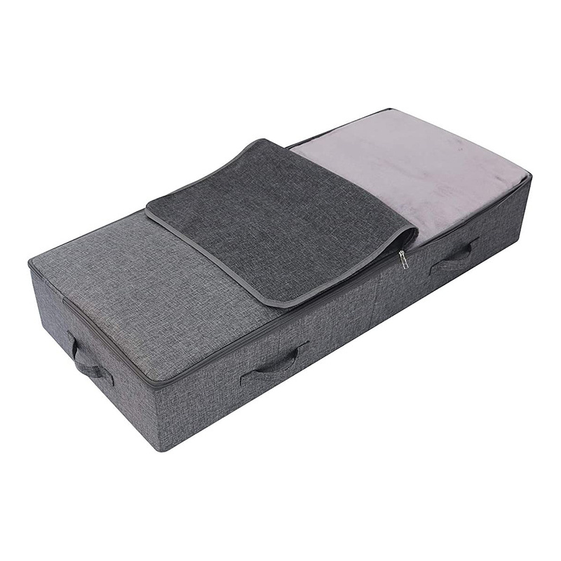 Foldable Storage Box For Bedding clothing Blankets Pillows Foldable Underbed Storage Container Zipped Storage Organizer