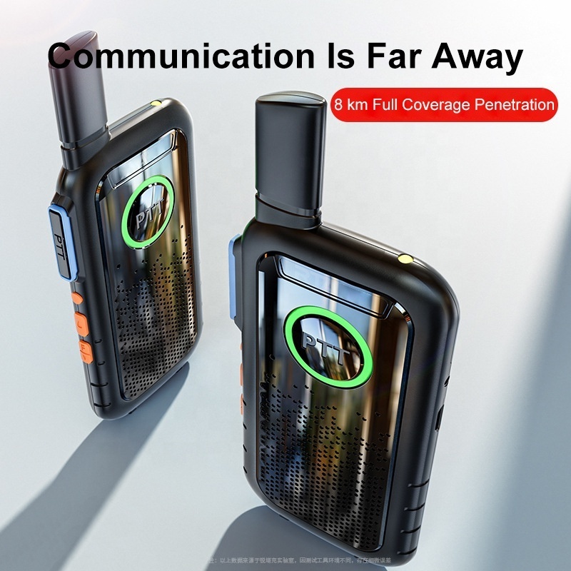 PTT Walkie Talkie Long Range Distance Mini Handheld Sports Home  Beauty Salon Hotel Restaurant Walkie Talkie