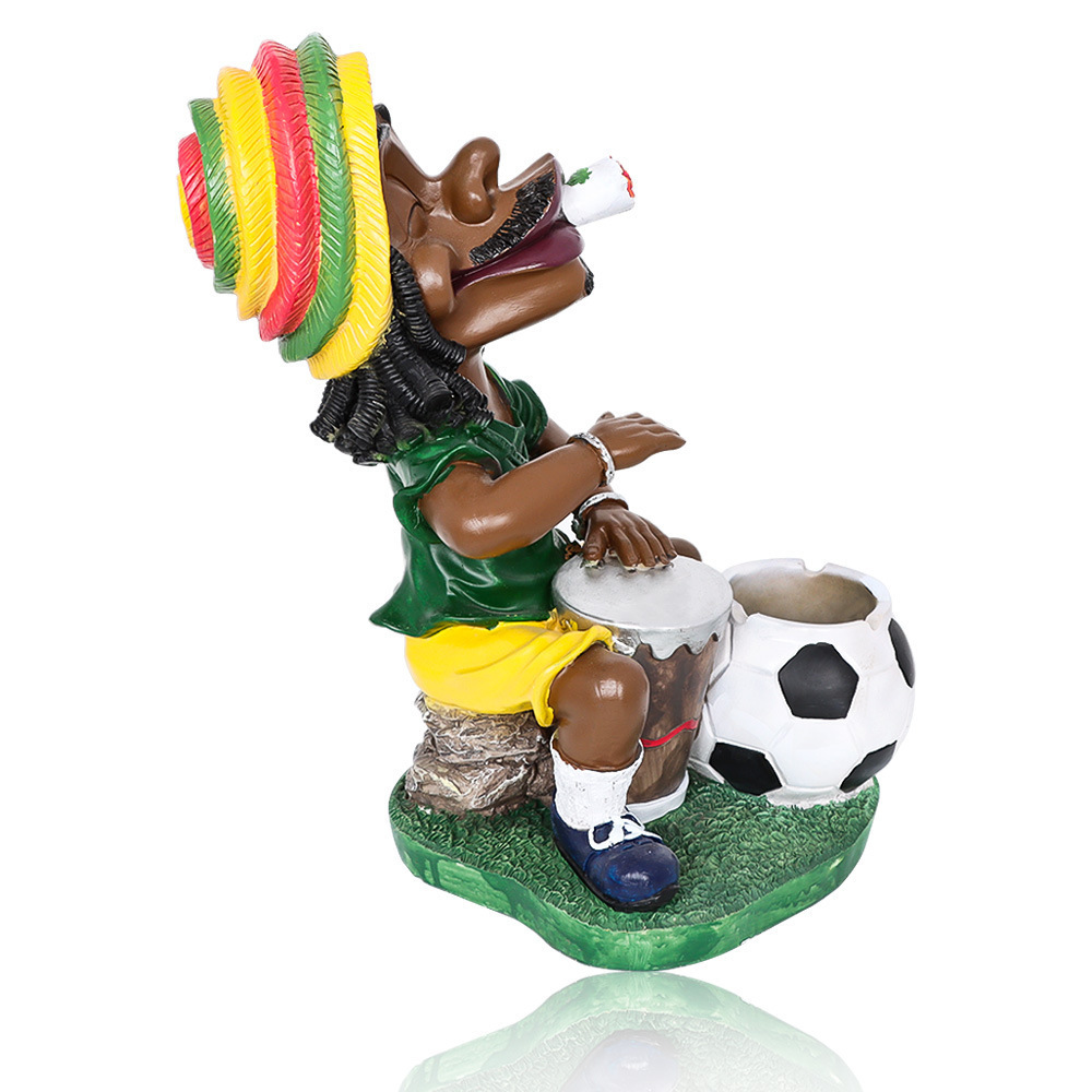 Large Size Jamaican Resin Ashtray Cute Smoker Design Cigarette Ashtray