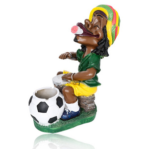 Large Size Jamaican Resin Ashtray Cute Smoker Design Cigarette Ashtray