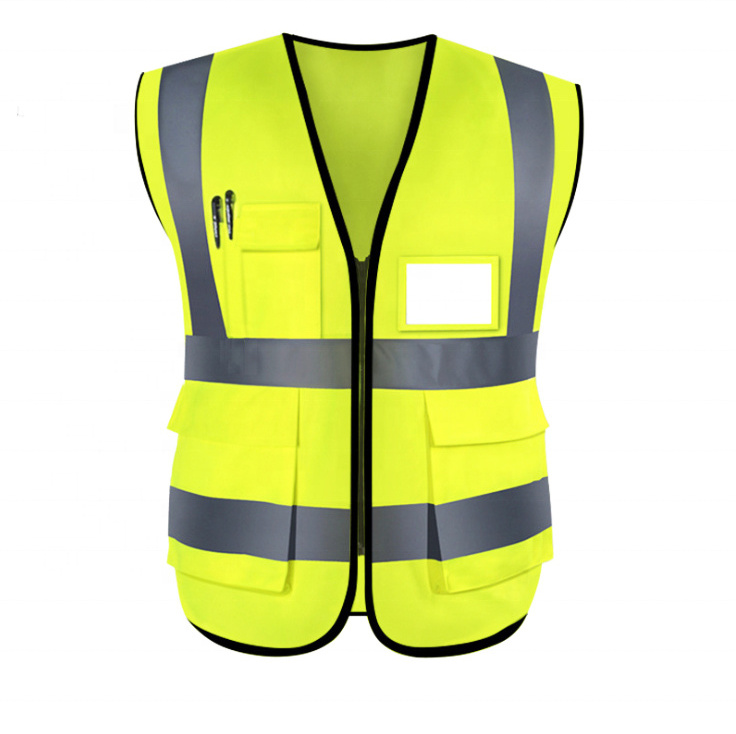 Custom Logo & Size Reflective Vest Construction Safety Vest High Visibility Work Reflective Clothing