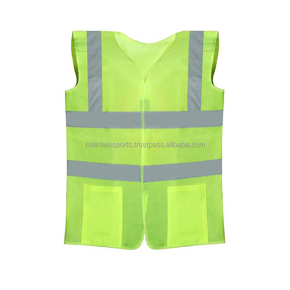 Custom Logo & Size Reflective Vest Construction Safety Vest High Visibility Work Reflective Clothing