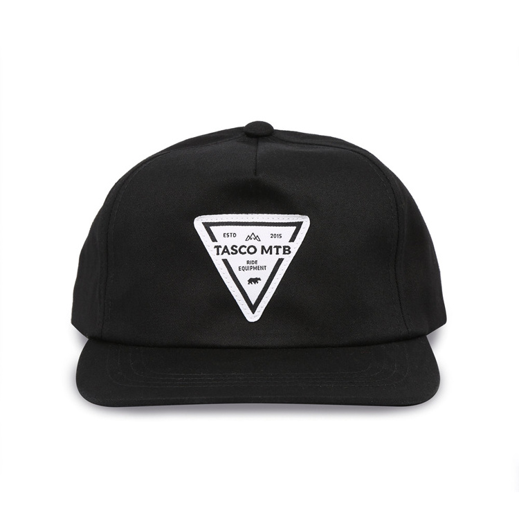 Custom Logo Flat Visor 5 Panel Unstructured Snapback Caps Hats Flat Brim Embroidery Cap