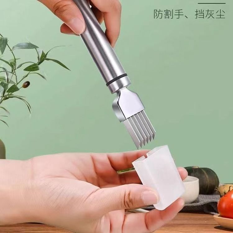 Kitchen Gadgets Stainless Steel Green Onion Slice Vegetable Cutter Shred Sharp Scallion Cutter Knife