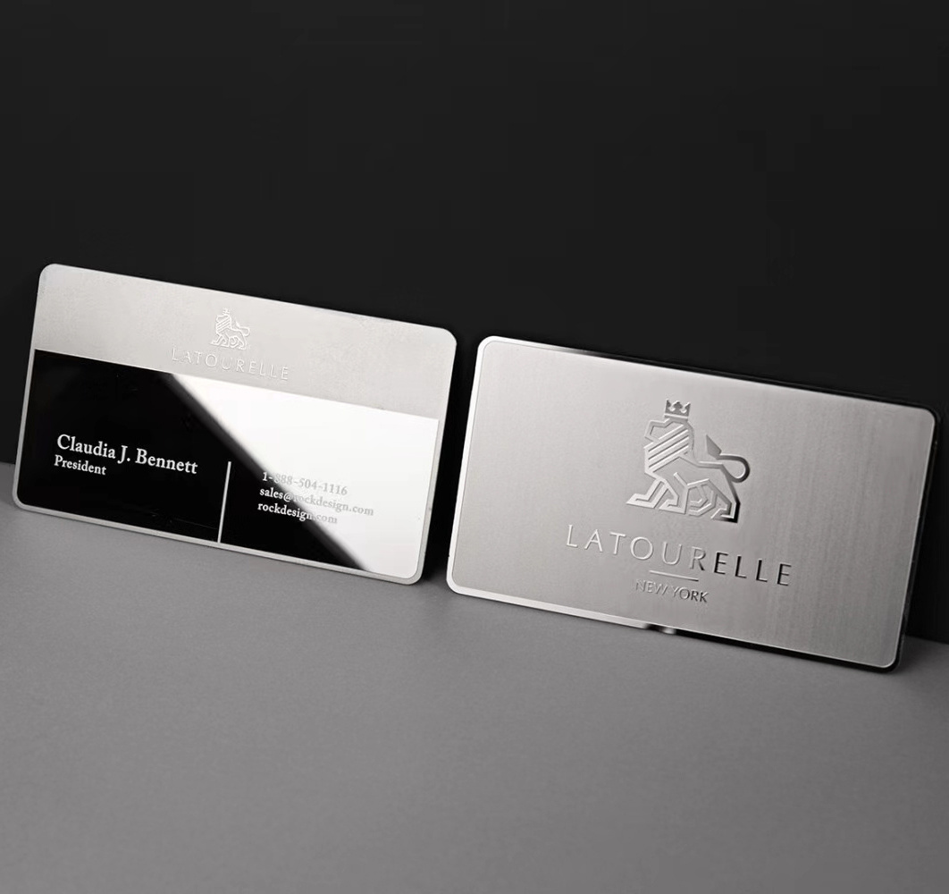 2023 Hot Personalized Luxury Gold Stainless Steel VIP Membership Blank Credit Cards Metal Business Cards for Laser Engraving