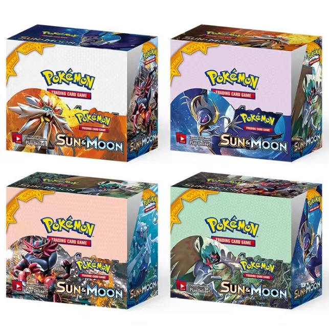 Hot Sale English French Spanish Poke mon Booster Card Box 360 pcs/box Pokemoned  Trading Card Playing Crate Poke mon Card