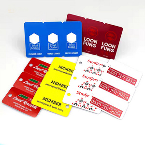 China's professional Triple 3-Up cards Snap-off  Loyalty Combo Plastic PVC Membership business Card With Key Tags