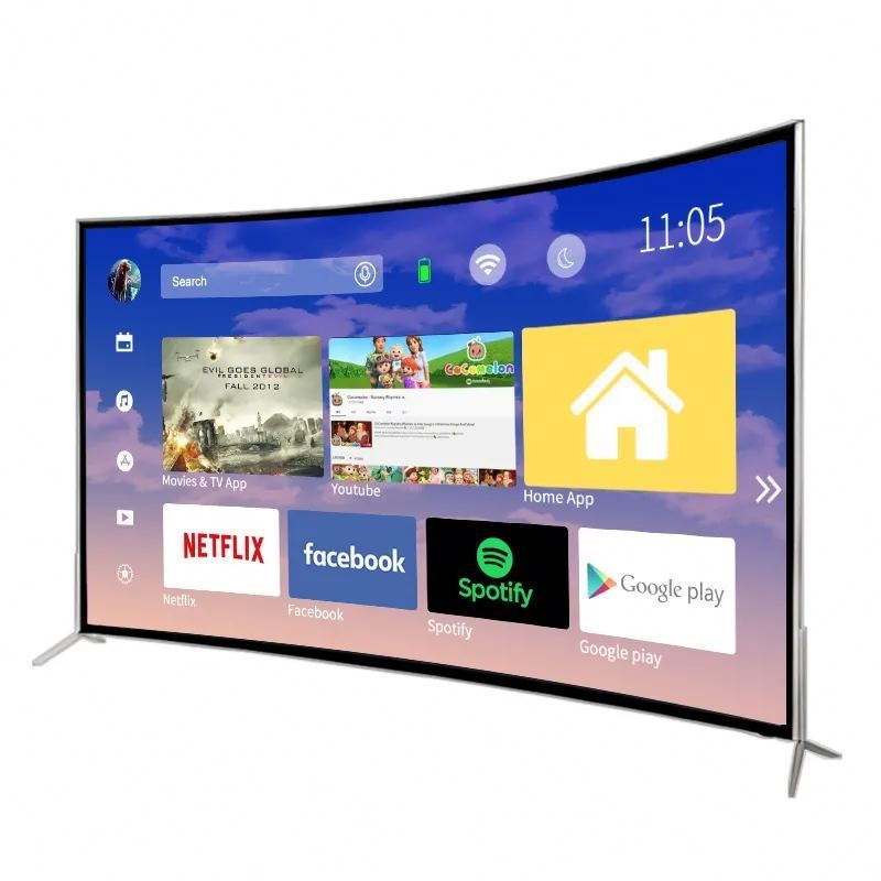 Wholesale LED 65 Inch Curved Smart TV Android 4K Ultra HD Televisions 85 Inch Cured Screen Digital TV