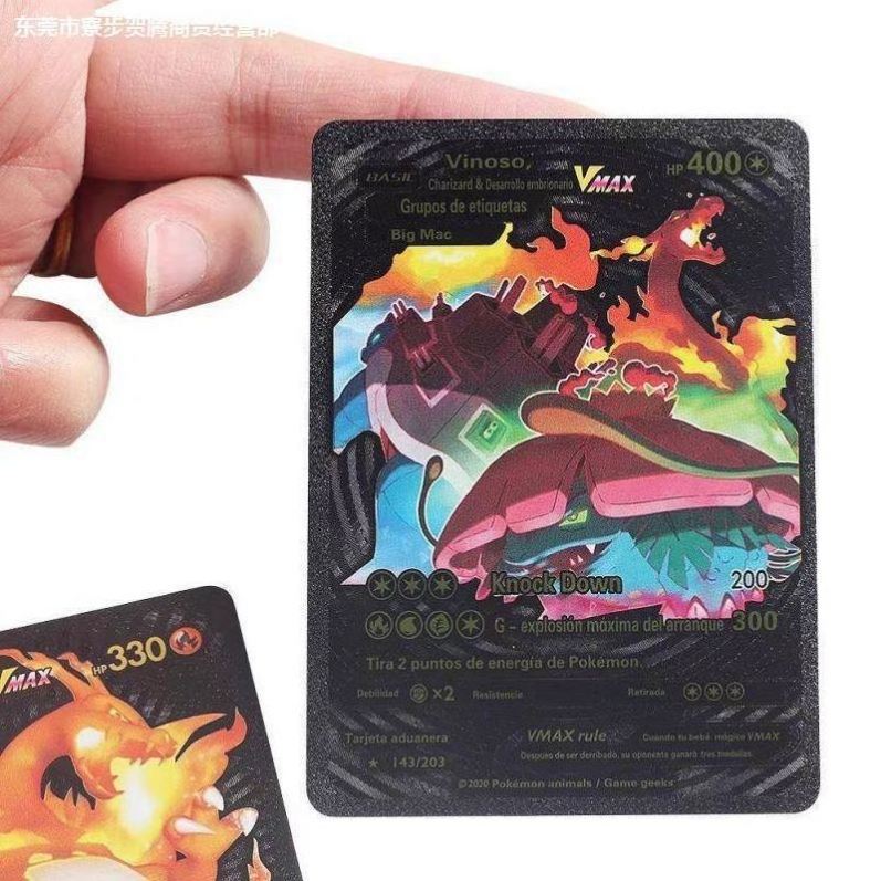 2022 Hot Sale English 55pcs Box Gold Venusaur Fake Pokemon Trading Game Cards For Sale