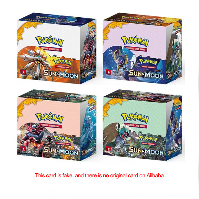 Hot Sale English French Spanish Poke mon Booster Card Box 360 pcs/box Pokemoned  Trading Card Playing Crate Poke mon Card