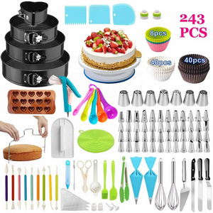 Factory  243pcs cake set Cake Decorating Supplies Kit Baking Pastry Tools Baking Accessories cake tools baking tools sets