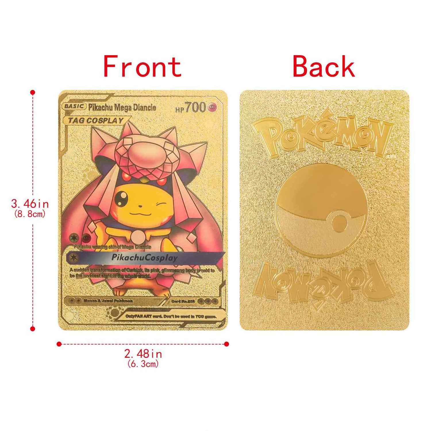 2023 Best Selling Gold Pokmon Cards 55 Pcs Pokmon Booster Box Card Pokmon Trading Playing Cards Game