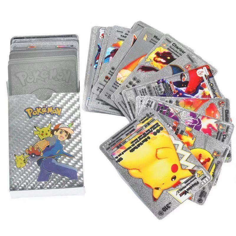 2022 Hot Sale English 55pcs Box Gold Venusaur Fake Pokemon Trading Game Cards For Sale