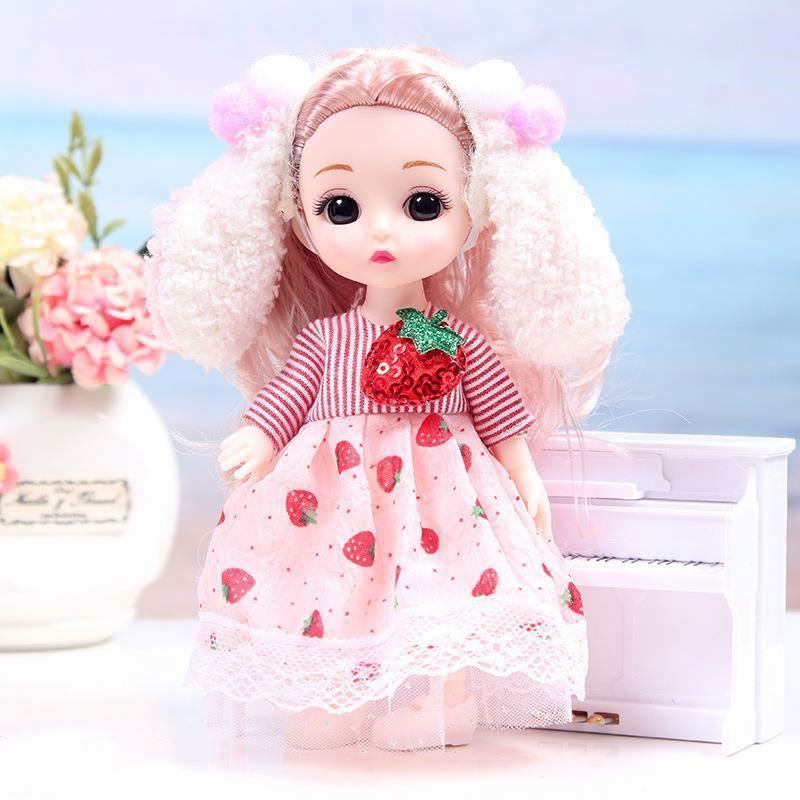 Beautiful cute 18 inch princess girl doll with pink dress cheap handmade 12 inches craft dolls porcelain faces doll