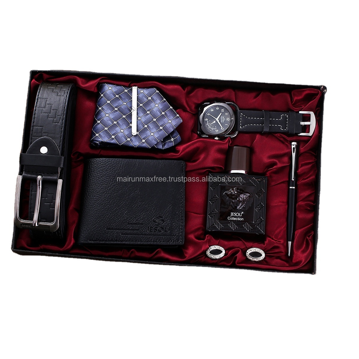 2023 Wholesale Creative Combination Suit Men Business Gift Box Wallet Belt Glasses Watch Gift Set