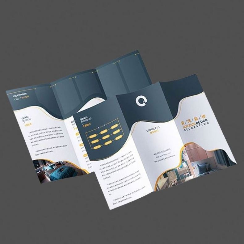 Custom Print Flyer Brochure A4 Catalogue Printing Brochure Booklet Lcd Screen Digital Video Brochure Printing Design