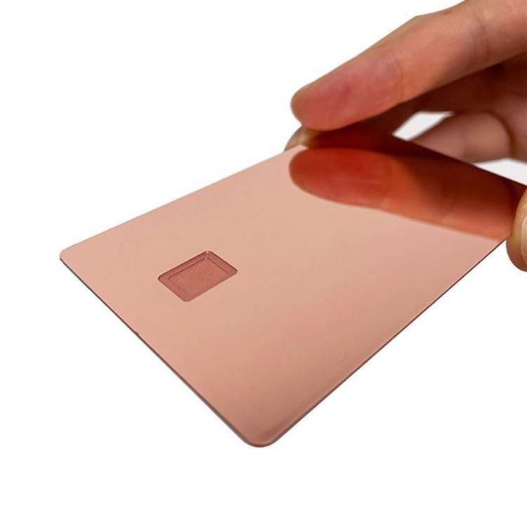 0.8mm Plain Blank Stainless Steel Metal Credit Card Bank ATM Card With Chip Slot For Further Customization