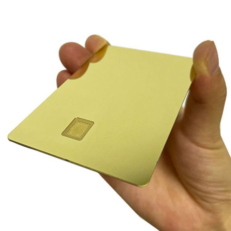 0.8mm Plain Blank Stainless Steel Metal Credit Card Bank ATM Card With Chip Slot For Further Customization