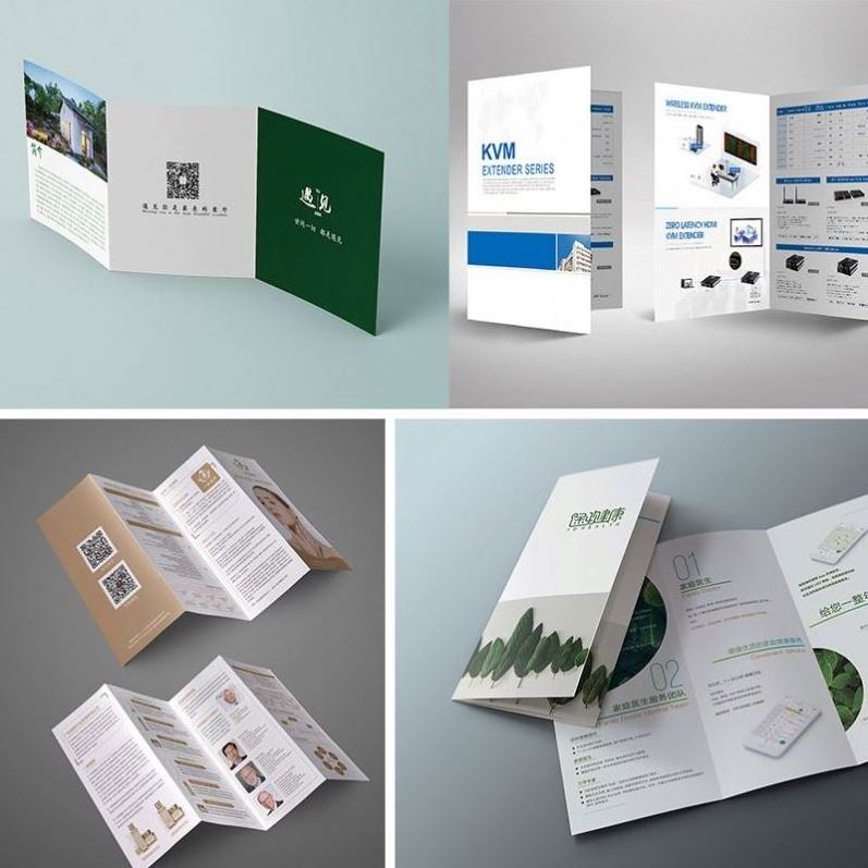 Custom Print Flyer Brochure A4 Catalogue Printing Brochure Booklet Lcd Screen Digital Video Brochure Printing Design