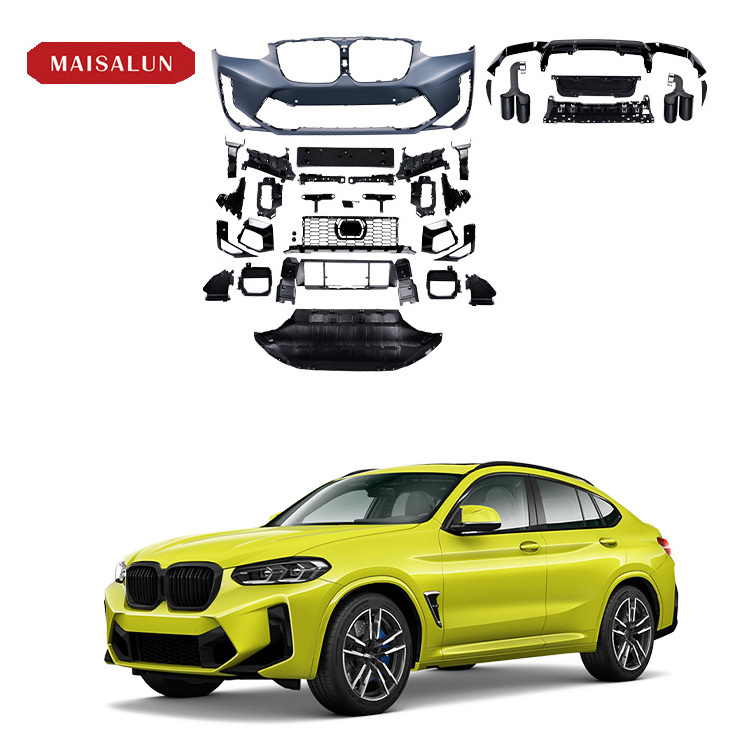 G02 LCI body kit for BMW X4 Upgrade to X4M F98 LCI car bumper Front Bumper Rear Diffuser Exhaust Tips